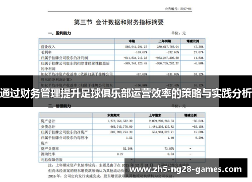 通过财务管理提升足球俱乐部运营效率的策略与实践分析 通过财务管理提升足球俱乐部运营效率的策略与实践分析